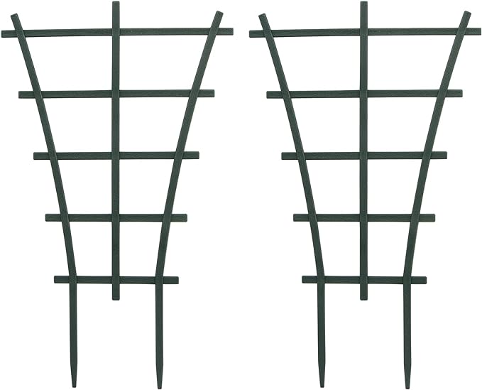 Trellis Small Outdoor, Mini Vine Support Indoor Plant Trellis for Climbing Plants Patio Pot Stackable Potted Stakes Plastic Houseplant Superimposed Garden Planter Vegetable Flower 5.91“ W x 10.24” h