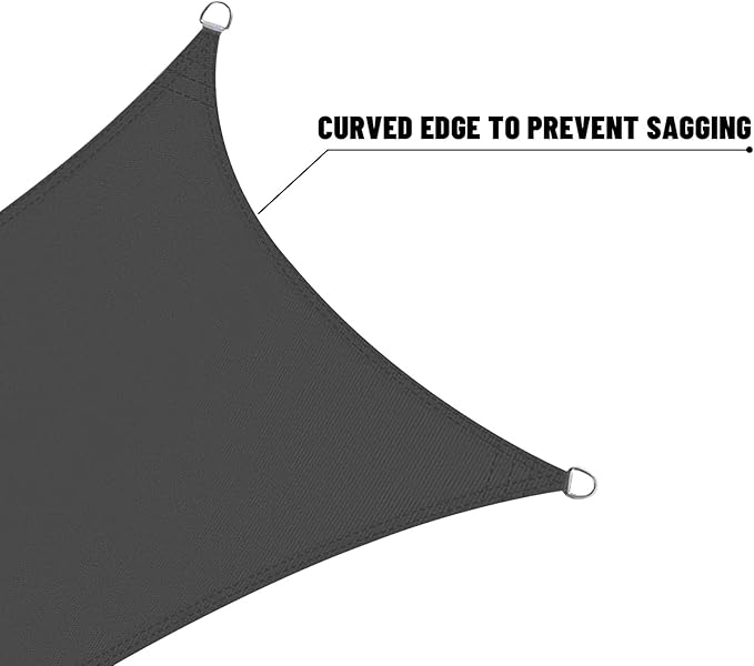 LOVE STORY Rectangle 5'x9' Waterproof Sun Shade Sail Canopy UV Block for Outdoor Patio Backyard Carport,Dark Grey(We Make Custom Size)