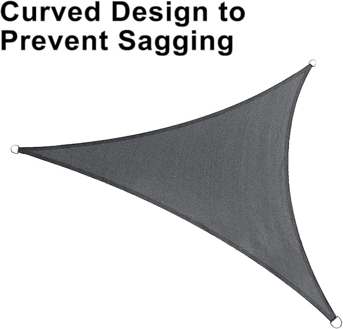 LOVE STORY Custom Size 10'x14'x17.2' Dark Grey Sun Shade Sail Right Triangle Sunhsade Fabric Awning Canopy for Patio Backyard Carport Pergola (Customized)