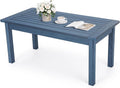 Stoog Outdoor Coffee Table, All-weahter Patio Side Table for Outside, Backyard, Porch, Garden, Balcony & Living Room, Blue