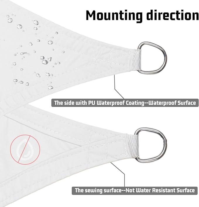 LOVE STORY Rectangle 6'x7' Waterproof Sun Shade Sail Canopy UV Block for Outdoor Patio Backyard Carport,White(We Make Custom Size)