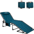 KingCamp Oversized Tanning Chair, Extra-Wide Padded Folding Chase Lounge Chairs Portable Adjustable 5-Position 400lbs Heavy Duty Lounger with Double-Layer Oxford for Outdoor Beach Patio Sun Pool