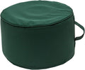 QILLOWAY Indoor/Outdoor Inflatable Stool,Round Ottoman,All Weather Foot Rest for Camping or Home,Mallard/Forest Green