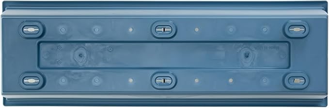 Bloem Dayton 24" Ocean Blue Recycled Plastic Rectangle Window Box Planter with Saucer Tray for Indoor and Outdoor Gardening