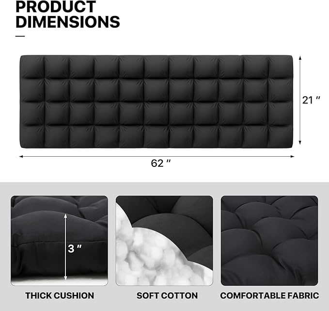 MoNiBloom Reinforced Zero Gravity Chair, Folding Pool Beach Lounger, Portable Tanning Chaise with Cushion, Headrest and Side Tray, 330lbs Capacity - Black