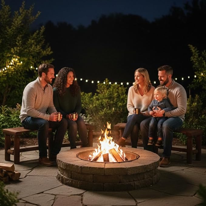 FORTUNO Outdoor Wooden Curved Backless Porch Bench Rustic Style Cedar/Fir Wood Log Fire Pit Bench for Patio Garden Deck and Backyard, 40"-54.7" W×13" D×16.5" H, Mocha