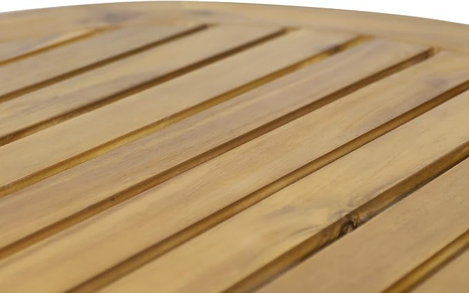 Solano Outdoor Circular Coffee Table - Acacia Wood - Teak