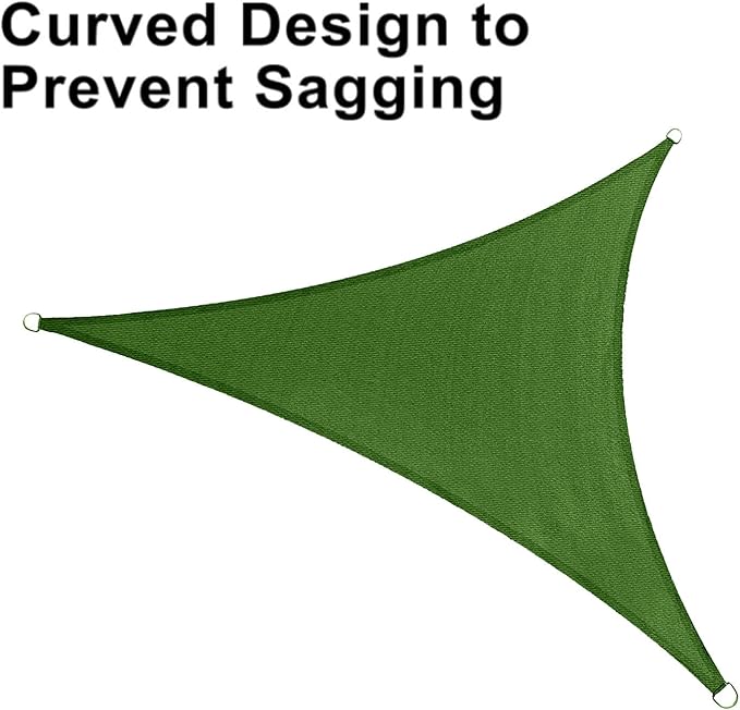 LOVE STORY Custom Size 12'x18'x21.6' Piquant Green Sun Shade Sail Right Triangle Sunshade Fabric Awning Canopy for Patio Backyard Carport Pergola (Customized)