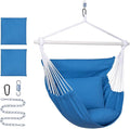 Backyard Expressions Hanging Hammock Chair Swing with Cushions & Hanging Kit – 500 lb Capacity, Cotton Blend Fabric, for Indoor/Outdoor Use – Includes Chain, Hooks & Spring – 5 Colors