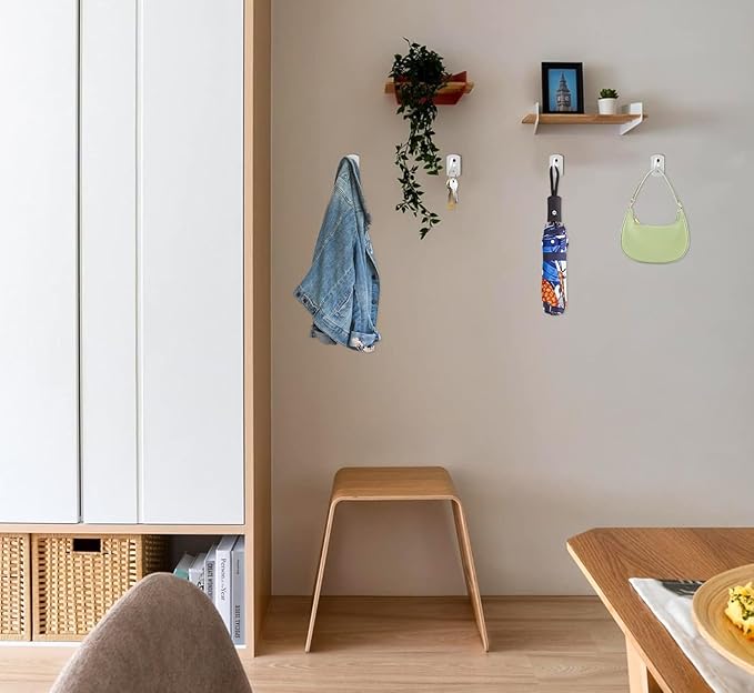 Ceiling Hooks 6Pack for Hanging Plants 2.5in White
