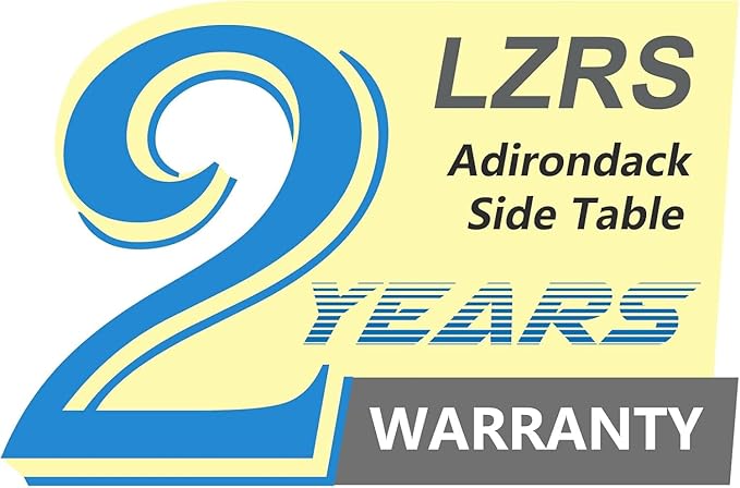 LZRS Round Adirondack Patio Side Table End Table, Outdoor Side Tables for Patio, Backyard,Pool, Indoor Companion, Easy Maintenance & Weather Resistant(Brown)