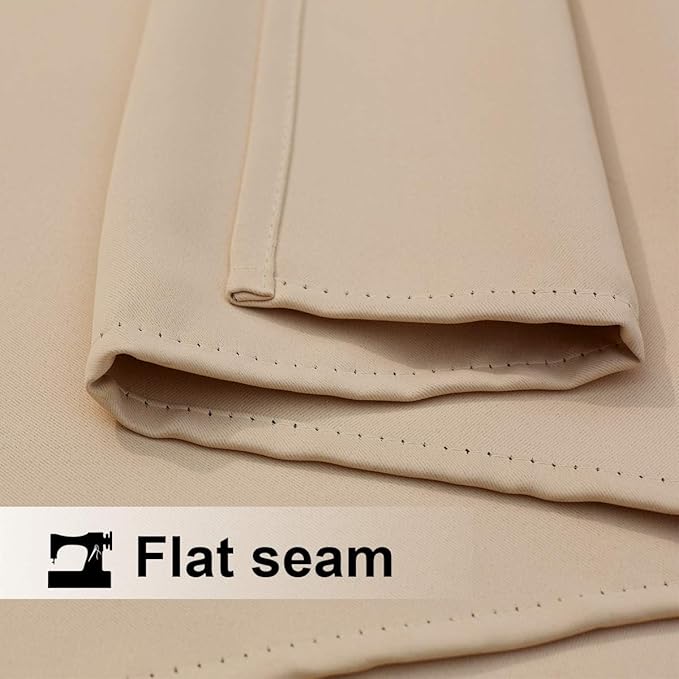 NICETOWN Indoor & Outdoor Curtains for Patio Waterproof, Sunlight Blocking Durable Curtains for Bedroom/Gazebo/Porch/Pavilion, Patio Covers for Shade and Rain, 1 Panel, W52 x L84 inch, Beige