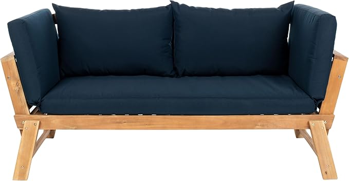 Safavieh PAT6745A Outdoor Collection Tandra Grey Modern Contemporary Daybed Day Bed