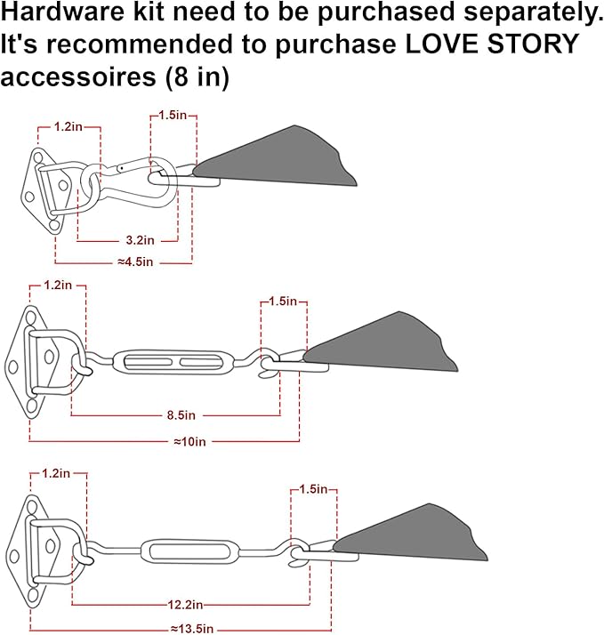 LOVE STORY Custom Size 16'x18' Turquoise Blue Sun Shade Sail Rectangle UV Block Canopy Patio Sail Sunshades Fabric for Outdoor Garden Carport (We Make Custom Size)