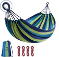 Camping Hammock Comfortable Fabric Hammocks with Tree Straps for Travel Patio Garden, Hanging Sturdy Indoor/Outdoor Hammock Up to 660lbs Portable Hammocks with Travel Bag