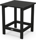 POLYWOOD Long Island 18" Side Table, Black