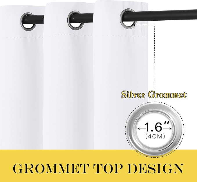 NICETOWN Sliding Door Curtain Extra Wide and Long, Thermal Insulated Large Curtain for Windows Energy Saving Patio Door Panel for Villa/Hall, White, 100 inch Wide x 120 inch Long, 1 Panel
