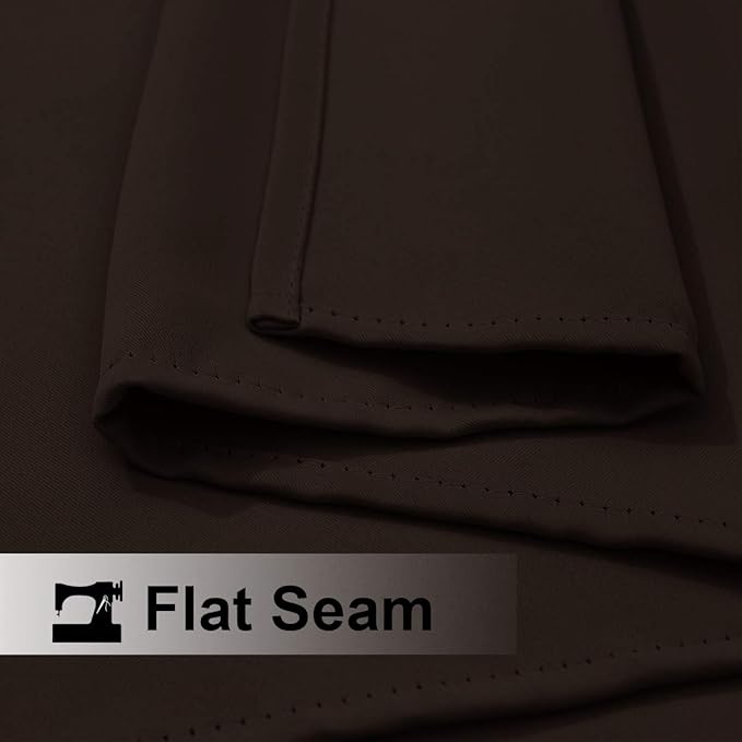 NICETOWN Indoor & Outdoor Curtain 95 Long for Patio Waterproof, Thermal Insulated Blackout Drape for Bedroom,UV & Privacy Protection Blind for Porch/Shower, 1 Panel, W52'' by L95'', Toffee Brown