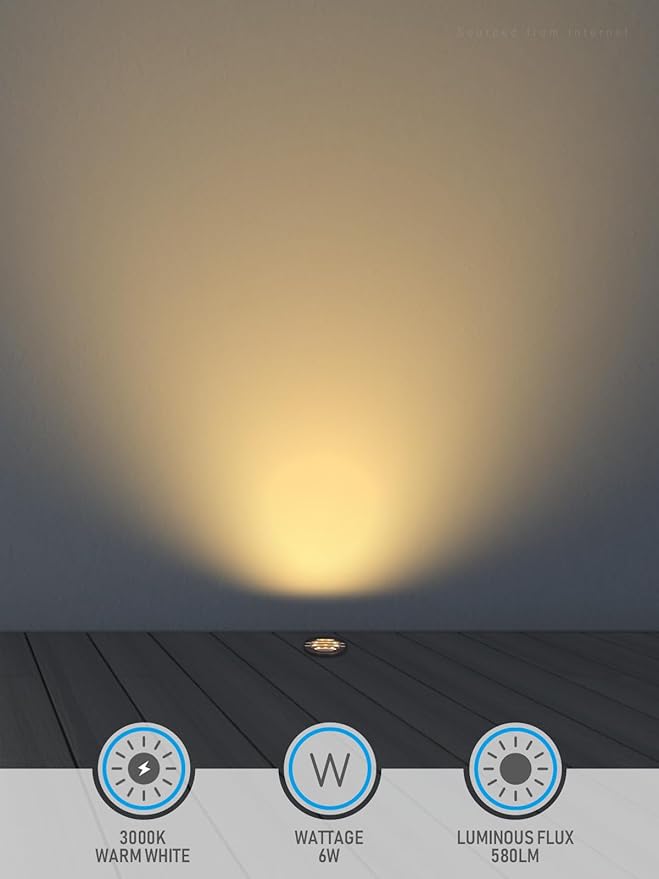 LEONLITE Dia. 4 Inch Well Lights Landscape LED In Ground, Grated Top, 3000K Warm White, 12-24V AC/DC CRI90 Low Voltage Garden Landscaping, Oil Rubbed Bronze Aluminum Housing, Pack of 6
