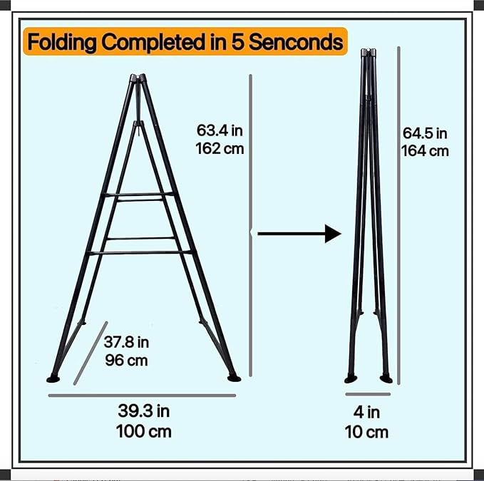 Hammock Chair Stand with X-Large Swing Chair with Footrest，Anti-Tip Thickened Weather-Resistant Iron Pipe Swing Frame, 450Lbs Stand Capacity Quick Assembly for Indoor Outdoor (Dark Grey)