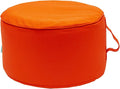 QILLOWAY Indoor/Outdoor Inflatable Stool,Round Ottoman,All Weather Foot Rest for Camping or Home,Orange