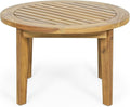 Solano Outdoor Circular Coffee Table - Acacia Wood - Teak