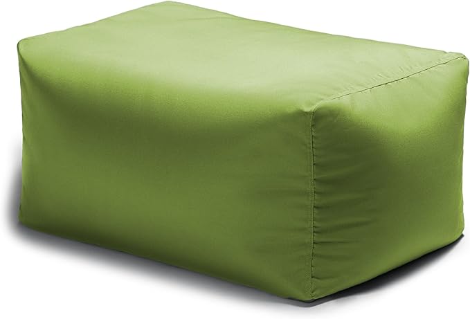 Jaxx Leon Outdoor Bean Bag Ottoman, Lime Green