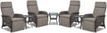 Belord 7 Piece Wicker Patio Furniture Set - 4 Adjustable Outdoor Recliner Chairs with 3 Side Table Patio Conversation Set,155° Lay Flat Chaise Lounge Chair Outdoor for Pool Deck Brown