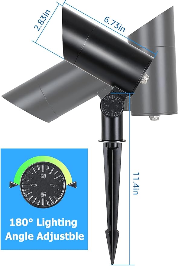 SUNVIE 30W Outdoor LED Spotlight 120V Waterproof Landscape Spotlights 3000LM Ultra Bright Spot Lights Outdoor 3000K Warm White Landscape Lights with 6 FT Cord for Flag Pole Tree Yard Path Garden Decor