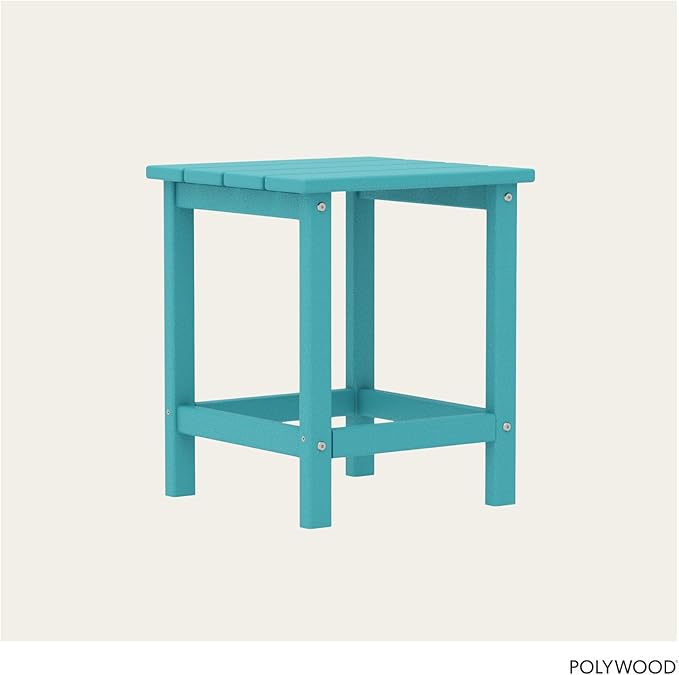 POLYWOOD Long Island 18" Side Table, Aruba