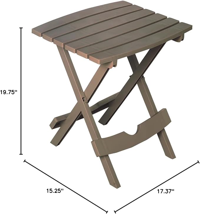 Adams Quik-Fold Side Table, 1, Portobello