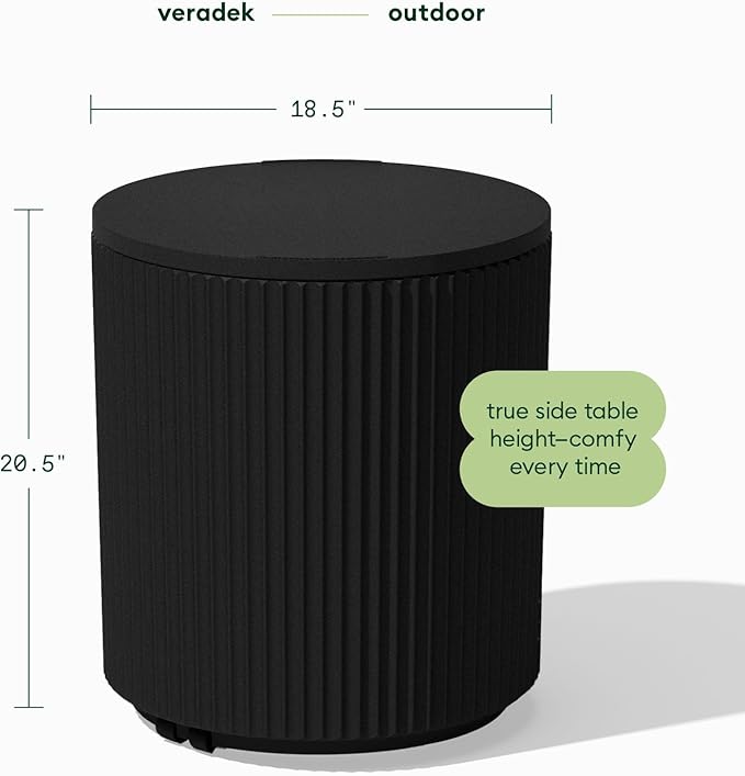 Veradek Outdoor Cooler Side Table - 2 in 1 - Designed for use as Outdoor Side Table, Patio Decor and Ice Chest