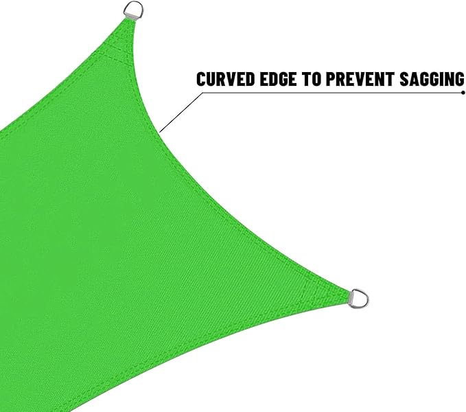 LOVE STORY Right Triangle 6'x12'x13.4' Waterproof Sun Shade Sail Canopy UV Block for Outdoor Patio Backyard Carport,Fruit Green(We Make Custom Size)