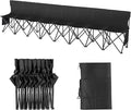 VEVOR Portable Folding Bench, 8 Seats Foldable Sideline Bench, Outdoor Camping Bench Chair with Carry Bag & Backrest, Team Sport Sideline Bench for Football Fishing, No Assembly Instant Seating, Black