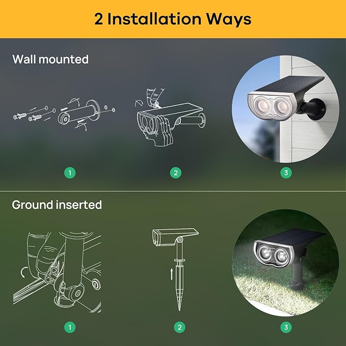 Linkind Solar Lights Outdoor StarRayS, Bright Solar Spot Lights Outdoor, IP67 Waterproof Spotlights for Garden Yard Landscape Walkway Patio Tree (Daylight, 6 Pack)