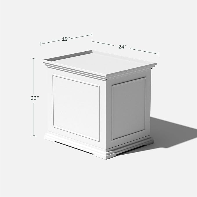 Veradek Brixton Tray Table - 2-in-1 Outdoor Side Table with Storage and Tray for Patio/Porch | Durable All-Weather Resistant | Classic & Functional