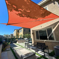 SUNLAX Sun Shade Sail 12' x 20' x 23.3' Terra Red Rectangle Canopy Sail Shade Cover UV Block Permeable Sunshade Outdoor for Patio Backyard Deck Pergola (We Make Custom Size)