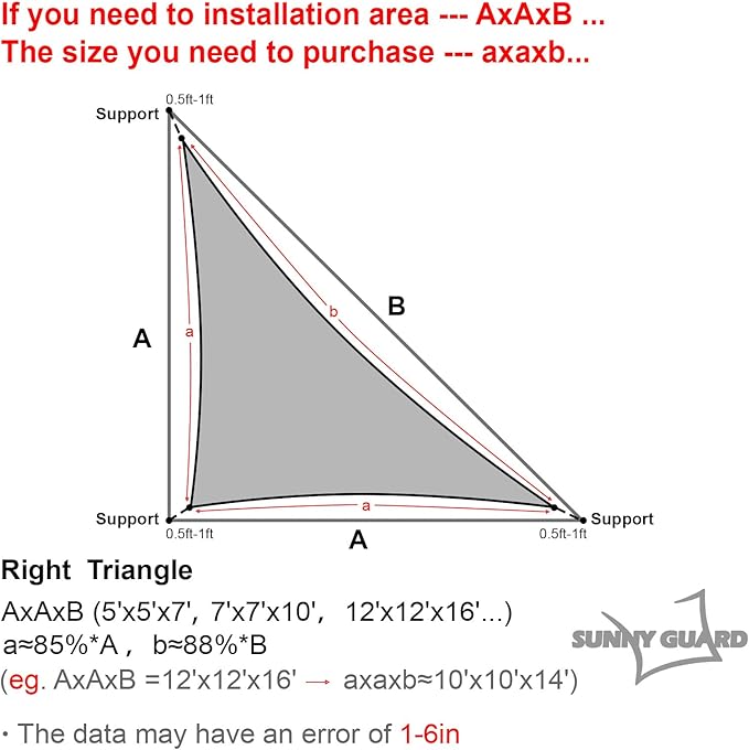 SUNNY GUARD Custom Size 11'x14'x17.8' Triangle Terra Red UV Block Sunshade for Backyard Yard Deck Patio Garden Outdoor Activities and Facility(Customized)