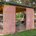 SpaceDresser Waterproof Outdoor Sheer Curtains for Patio - 2 Panels Rod Pocket Indoor Voile Sheer Curtain for Living Room,52W x 120L inch,Blush
