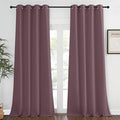 NICETOWN Blackout Living Room Curtain 108 inches Long - Grommet Thermal Insulated Cold & Heat Blocking Window Treatment Sound Reducing Drape for Bedroom (Dry Rose, 1 Piece, W52 x L108)