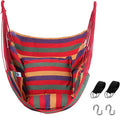 Goutime Hammock Chair, Boho Hanging Rope Ceiling Swing, Macrame Hanging Swinging Chair for Indoor,Outdoor,Bedroom,Outside,Garden,Balcony,Yard,Deck,Max 330 Lbs,Red