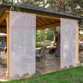 SpaceDresser Waterproof Outdoor Sheer Curtains for Patio - 4 Panels Rod Pocket Indoor Voile Sheer Curtain for Living Room,52W x 120L inch,Silver Grey