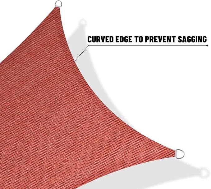 SUNNY GUARD Custom Size 18'x18'x18' Terra Red Sun Shade Sail Triangle UV Block Shade for Backyard Yard Patio Deck Garden(Customized)