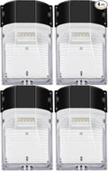 hykolity Update 30W LED Wall Pack Light with Photocell, 3450LM 5000K Daylight Dusk to Dawn 120V LED Outdoor Wall Mount Light, 150-250W MH/HPS Replacement, Waterproof Security Lighting-4 Pack