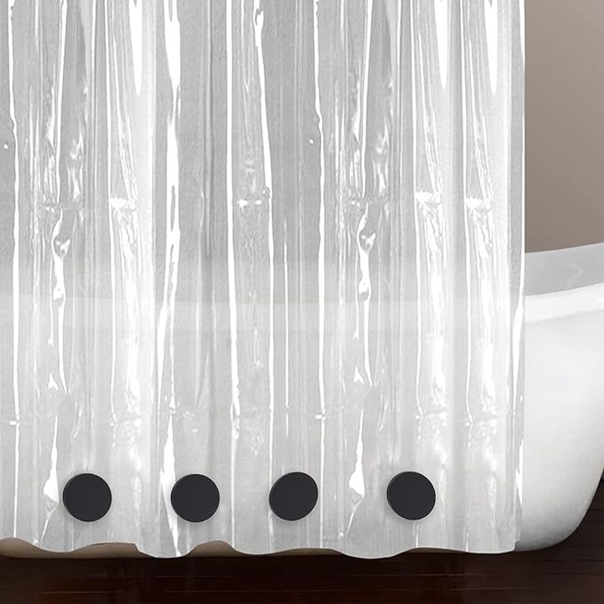 Magnetic Shower Curtain Weights, Rubber Covered Heavy Duty Weights, Prevent Curtain Liner from Blowing Around, Work for Drapery, Tablecloth, Flag, Outdoor Curtain 6 Pairs(Pack of 12)