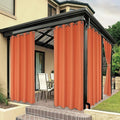 BONZER Waterproof Indoor/Outdoor Curtains for Patio Thick Privacy Grommet Curtains for Bedroom, Living Room, Porch, Pergola, Cabana, 1 Panel, 54W x 120L inch, Mecca Orange