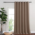 NICETOWN Blackout Curtain for Patio Door, Grommet Top Sliding Door Panel Thermal Insulated Bedroom Blackout Curtain for Villa/Hall/Parlor (Cappuccino, 1 Panel, 80" W x 95" L)