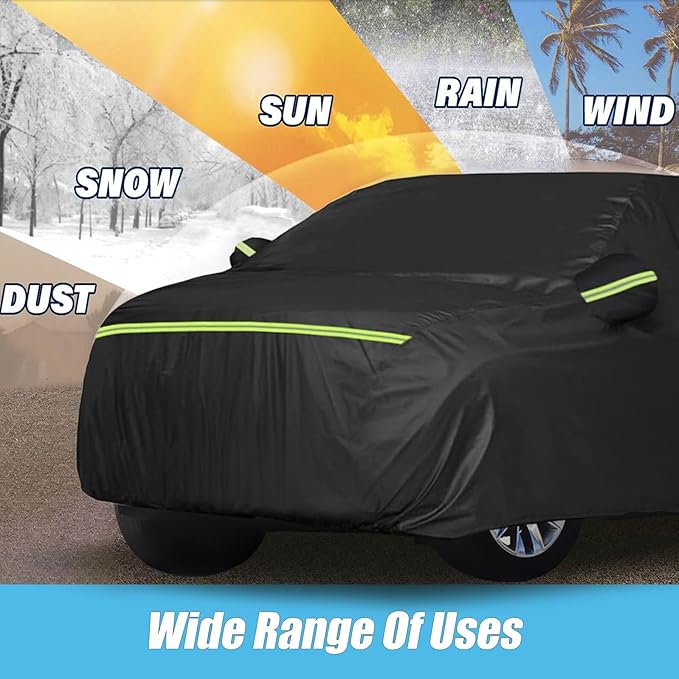 Waterproof Car Covers for 2020-2024 Land Rover Defender 90 2-Door (Black) Custom Heavy Duty Waterproof All Weather Protection Outdoor