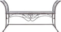 Safavieh PAT5016B Outdoor Collection Adina Rustic Brown Wrought Iron 51-inch Garden Bench
