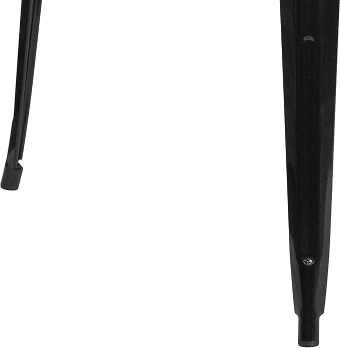 EMMA + OLIVER Commercial Grade 31.5" Square Black Metal Indoor-Outdoor Bar Height Table